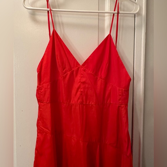 Tibi Italian Sporty Nylon Cami Dress - Red 00 - Picture 3 of 5